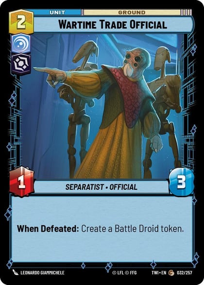 Wartime Trade Official, Twilight of the Republic 032/257