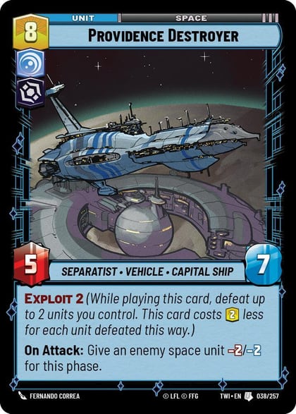Providence Destroyer, Twilight of the Republic 038/257