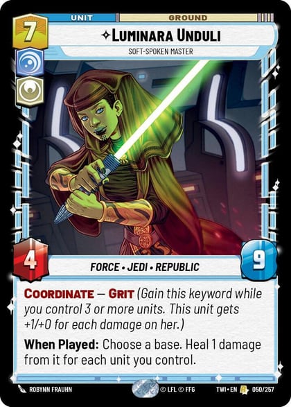 Luminara Unduli - Soft-Spoken Master, Twilight of the Republic 050/257