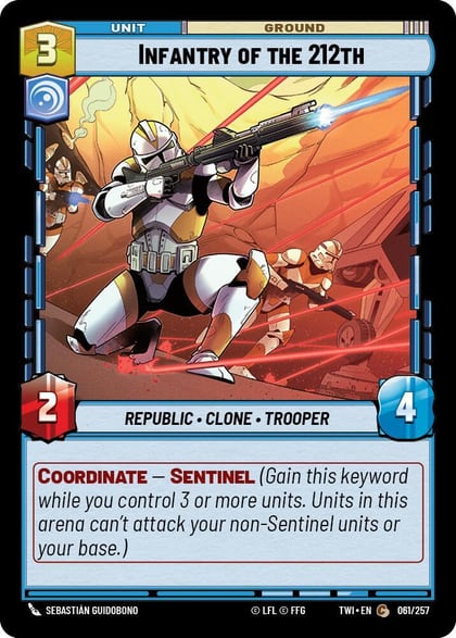 Infantry of the 212th, Twilight of the Republic 061/257