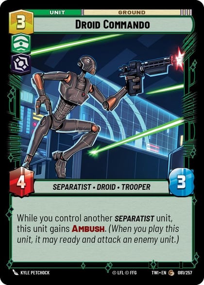 Droid Commando, Twilight of the Republic 081/257