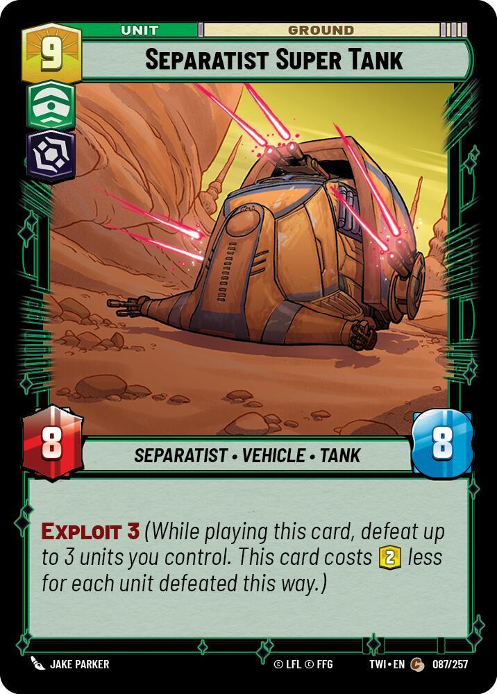Separatist Super Tank, Twilight of the Republic 087/257