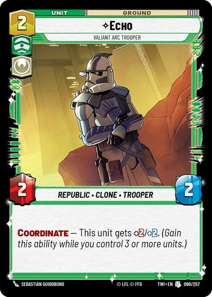 Echo - Valiant Arc Trooper, Twilight of the Republic 090/257