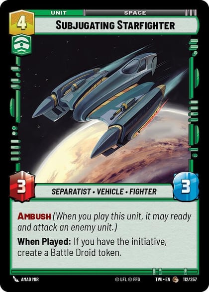 Subjugating Starfighter, Twilight of the Republic 112/257