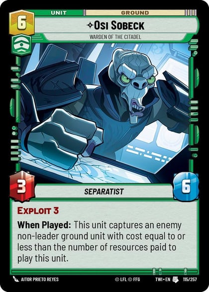 Osi Sobeck - Warden of the Citadel, Twilight of the Republic 115/257