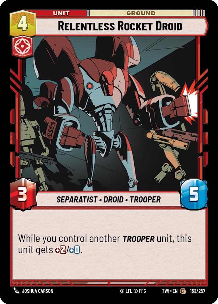 Relentless Rocket Droid, Twilight of the Republic 163/257
