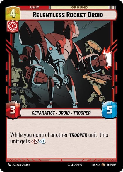 Relentless Rocket Droid, Twilight of the Republic 163/257
