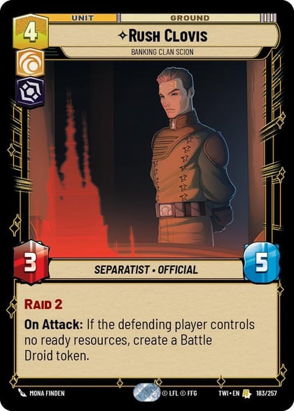 Rush Clovis - Banking Clan Scion, Twilight of the Republic 183/257