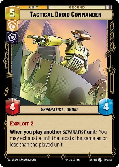 Tactical Droid Commander, Twilight of the Republic 184/257