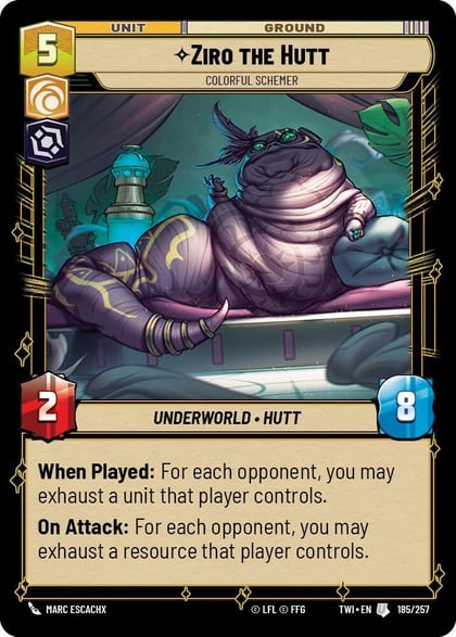 Ziro the Hutt - Colorful Schemer, Twilight of the Republic 185/257