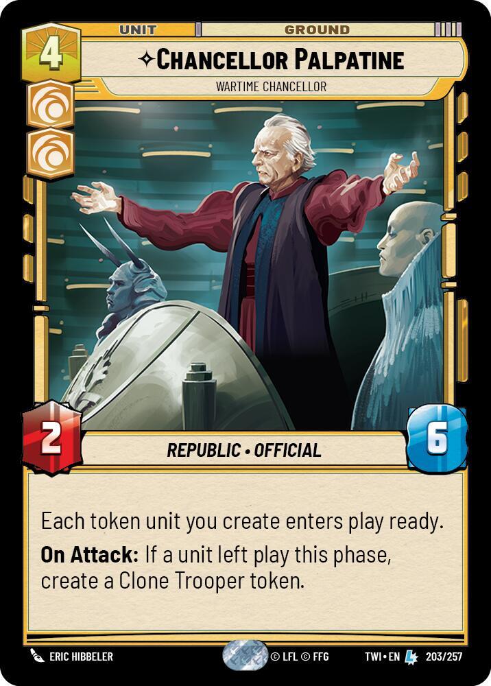 Chancellor Palpatine - Wartime Chancellor, Twilight of the Republic 203/257