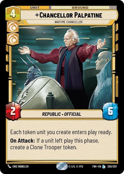 Chancellor Palpatine - Wartime Chancellor, Twilight of the Republic 203/257