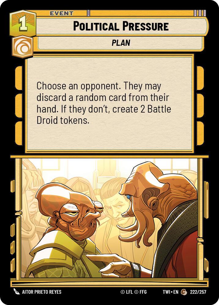 Political Pressure, Twilight of the Republic 222/257