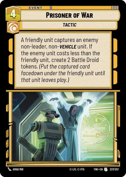 Prisoner of War, Twilight of the Republic 227/257