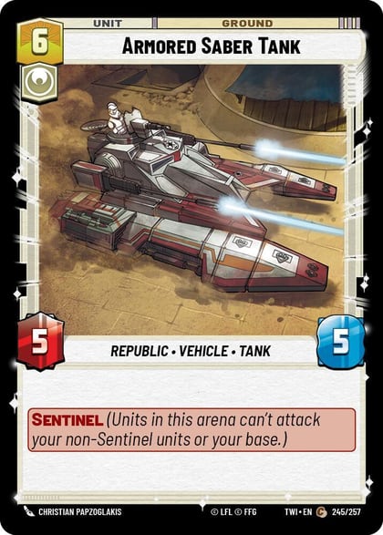 Armored Saber Tank, Twilight of the Republic 245/257