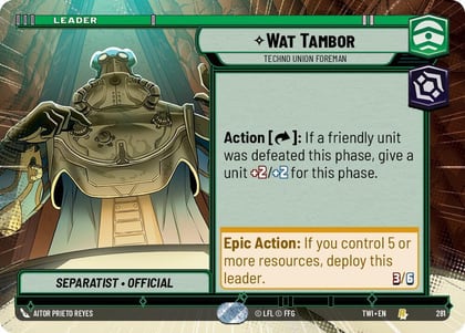 Wat Tambor - Techno Union Foreman (Hyperspace), Twilight of the Republic 281