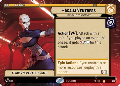 Asajj Ventress - Unparalleled Adversary (Hyperspace), Twilight of the Republic 289