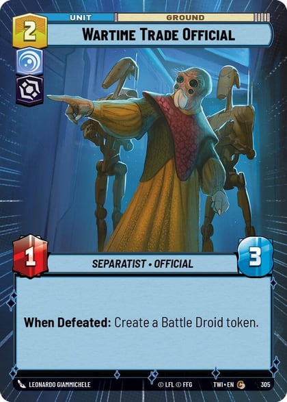 Wartime Trade Official (Hyperspace), Twilight of the Republic 305