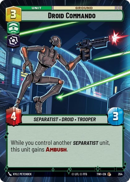 Droid Commando (Hyperspace), Twilight of the Republic 354