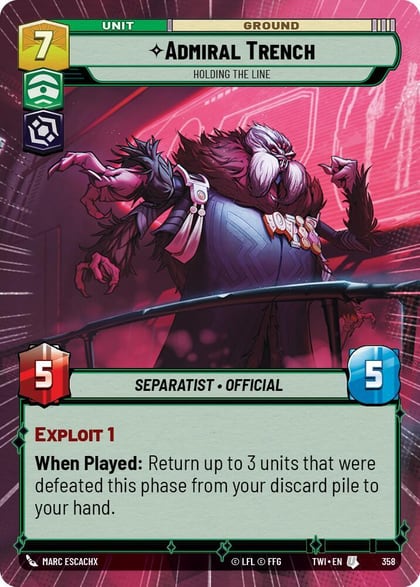 Admiral Trench - Holding the Line (Hyperspace), Twilight of the Republic 358