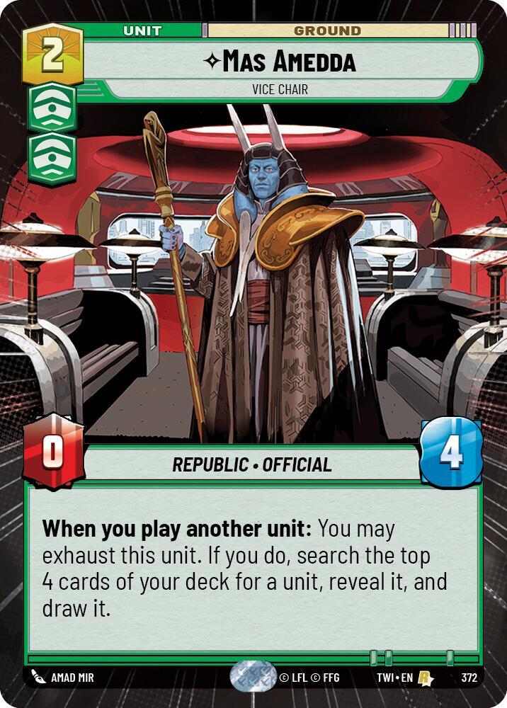 Mas Amedda - Vice Chair (Hyperspace), Twilight of the Republic 372