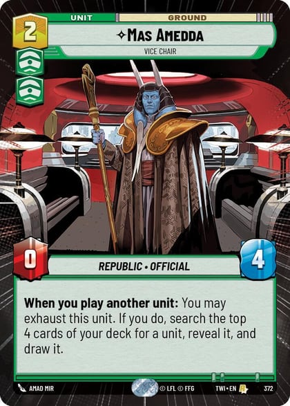 Mas Amedda - Vice Chair (Hyperspace), Twilight of the Republic 372