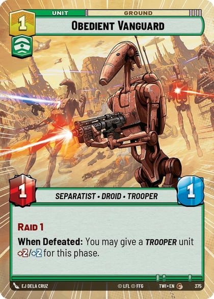 Obedient Vanguard (Hyperspace), Twilight of the Republic 375