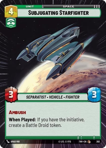 Subjugating Starfighter (Hyperspace), Twilight of the Republic 382