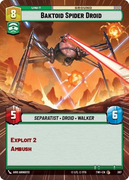 Baktoid Spider Droid (Hyperspace), Twilight of the Republic 387