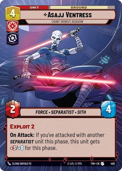 Asajj Ventress - Count Dooku's Assassin (Hyperspace), Twilight of the Republic 402