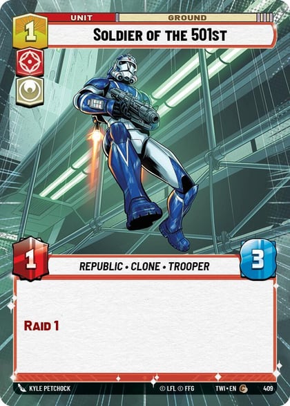 Soldier of the 501st (Hyperspace), Twilight of the Republic 409