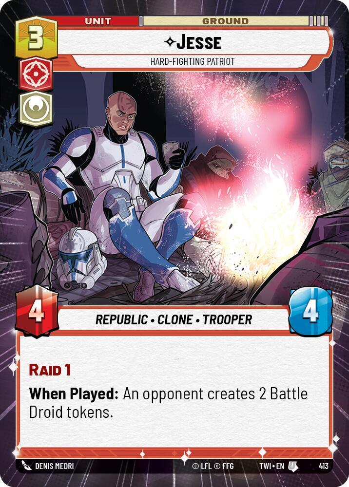 Jesse - Hard-Fighting Patriot (Hyperspace), Twilight of the Republic 413