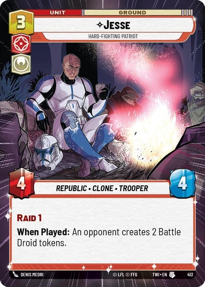 Jesse - Hard-Fighting Patriot (Hyperspace), Twilight of the Republic 413