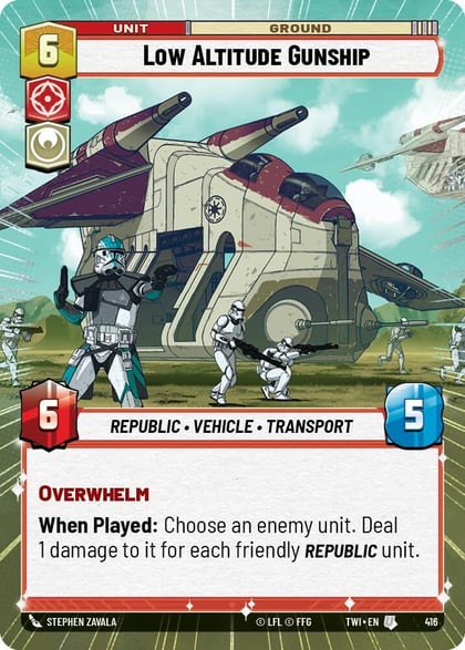 Low Altitude Gunship (Hyperspace), Twilight of the Republic 416