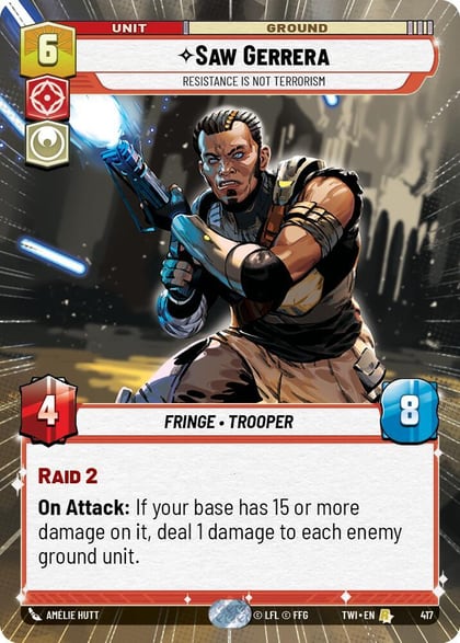 Saw Gerrera - Resistance is Not Terrorism (Hyperspace), Twilight of the Republic 417