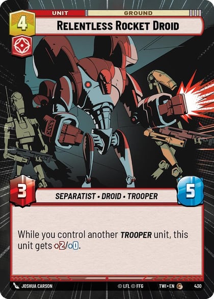 Relentless Rocket Droid (Hyperspace), Twilight of the Republic 430