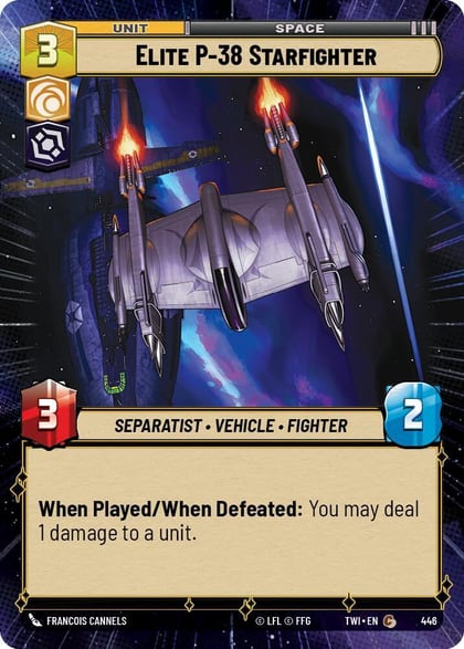 Elite P-38 Starfighter (Hyperspace), Twilight of the Republic 446