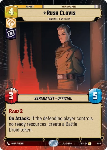 Rush Clovis - Banking Clan Scion (Hyperspace), Twilight of the Republic 448