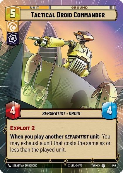 Tactical Droid Commander (Hyperspace), Twilight of the Republic 449
