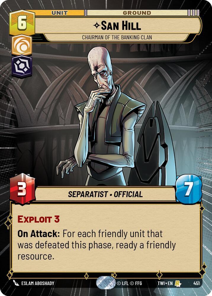 San Hill - Chairman of the Banking Clan (Hyperspace), Twilight of the Republic 451
