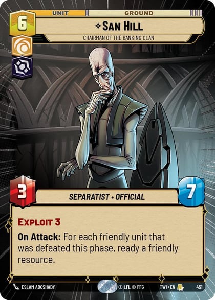 San Hill - Chairman of the Banking Clan (Hyperspace), Twilight of the Republic 451