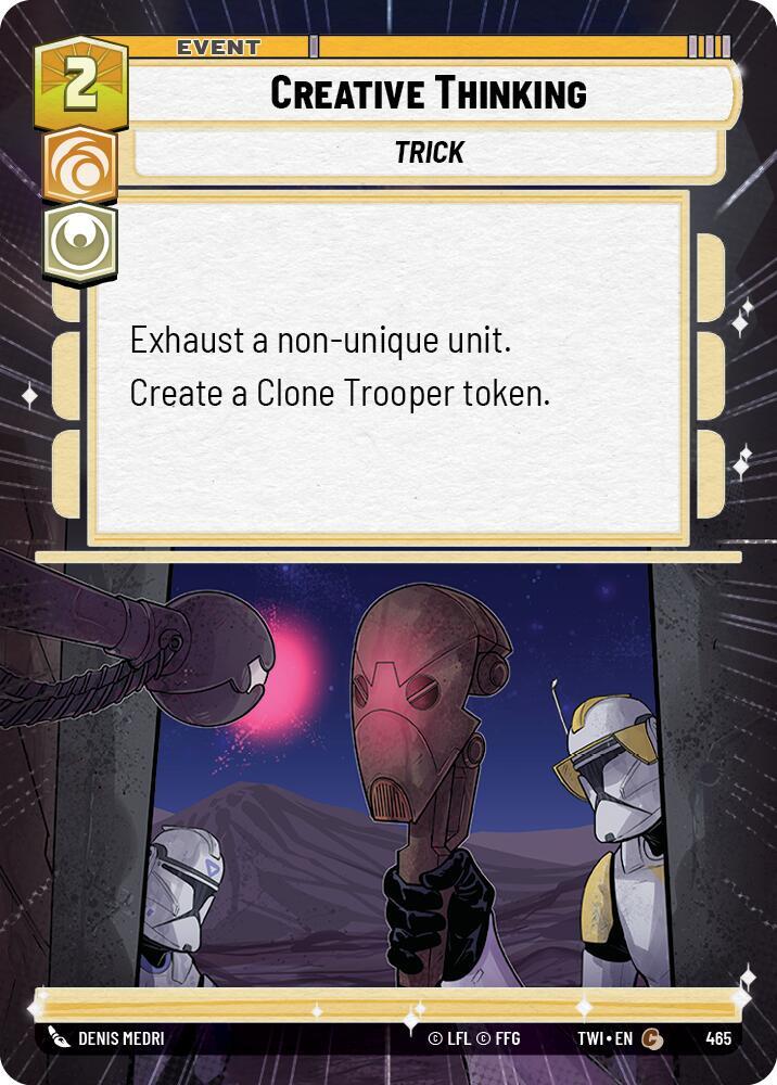 Creative Thinking (Hyperspace), Twilight of the Republic 465