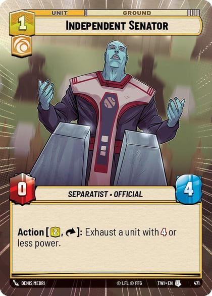 Independent Senator (Hyperspace), Twilight of the Republic 471