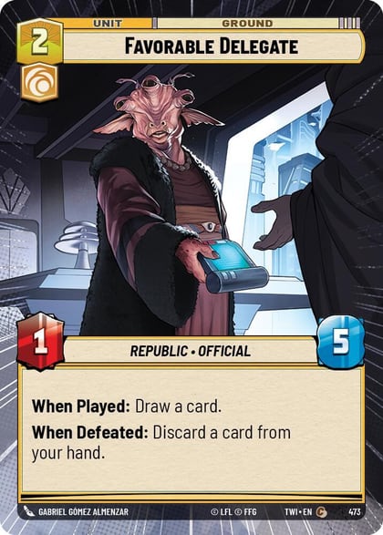 Favorable Delegate (Hyperspace), Twilight of the Republic 473