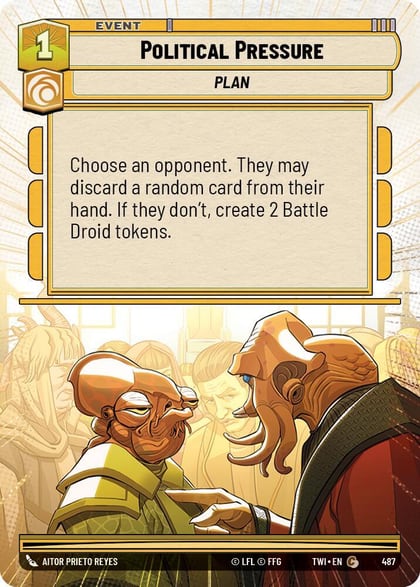 Political Pressure (Hyperspace), Twilight of the Republic 487