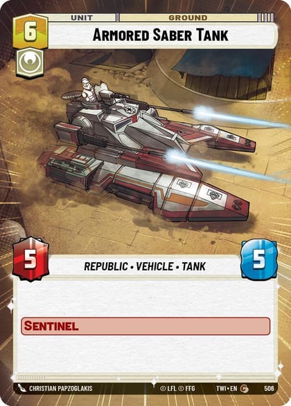 Armored Saber Tank (Hyperspace), Twilight of the Republic 506