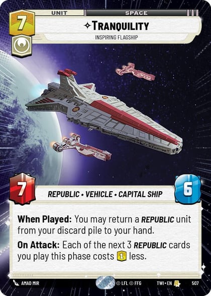 Tranquility - Inspiring Flagship (Hyperspace), Twilight of the Republic 507