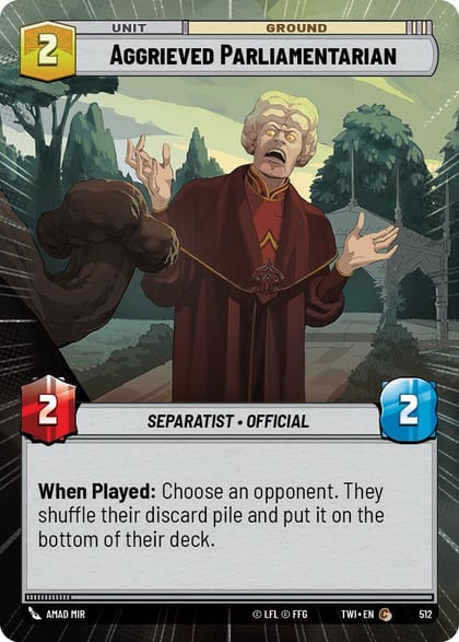 Aggrieved Parliamentarian (Hyperspace), Twilight of the Republic 512