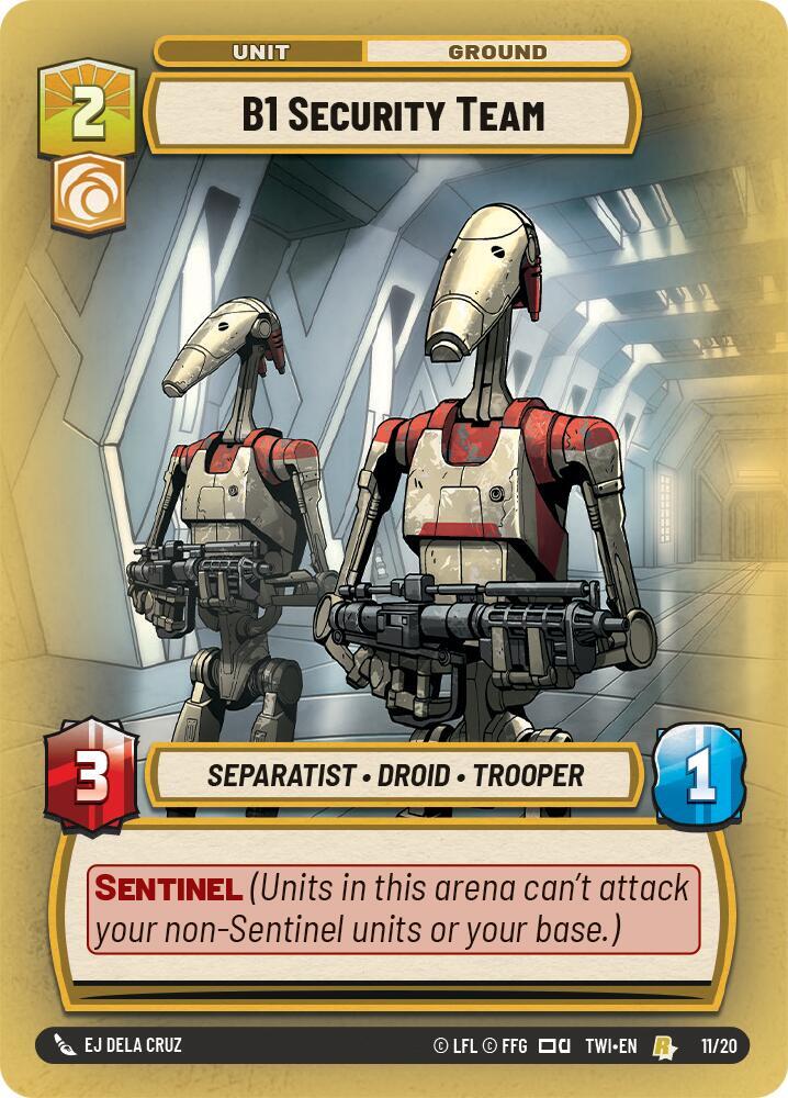 B1 Security Team, Twilight of the Republic: Weekly Play Promos 11/20