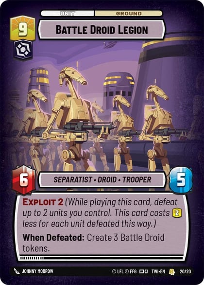 Battle Droid Legion, Twilight of the Republic: Weekly Play Promos 20/20